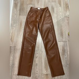Aritzia Wilfred Melina vegan leather pant.